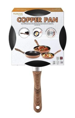 Nuovva Koperen Koekenpan - Keramische Antikleeflaag – Houten Handvat Koekenpan - Ø 24 Cm Inductie - PTFE-vrij -Pot Verkoopwinkel 764x1200