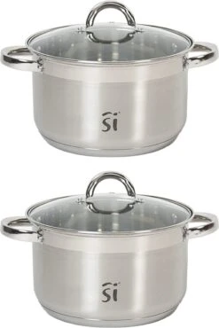 Luxe Kleine RVS Kookpan/pan Loa Met Glazen Deksel 20 Cm 3,9 Liter - Kookpannen/sauspannetje - Koken - Keukengerei -Pot Verkoopwinkel 802x1200