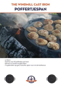 The Windmill Poffertjespan 30 Cm Gietijzer 2,3 Kg Zwart -Pot Verkoopwinkel 847x1200 1