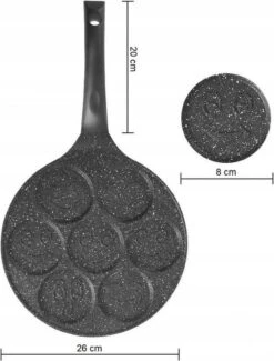 Emoji Pannenkoekenpan Pancake | 26cm | 7 Kop - Marmeren Anti Aanbaklaag Met Smiley -Pot Verkoopwinkel 911x1200