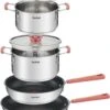 TEFAL G720S604 6-delige Stapelbare Pannenset OPTI'SPACE - RVS - Alle Kookplaten Inclusief Inductie -Pot Verkoopwinkel 960x1200 4